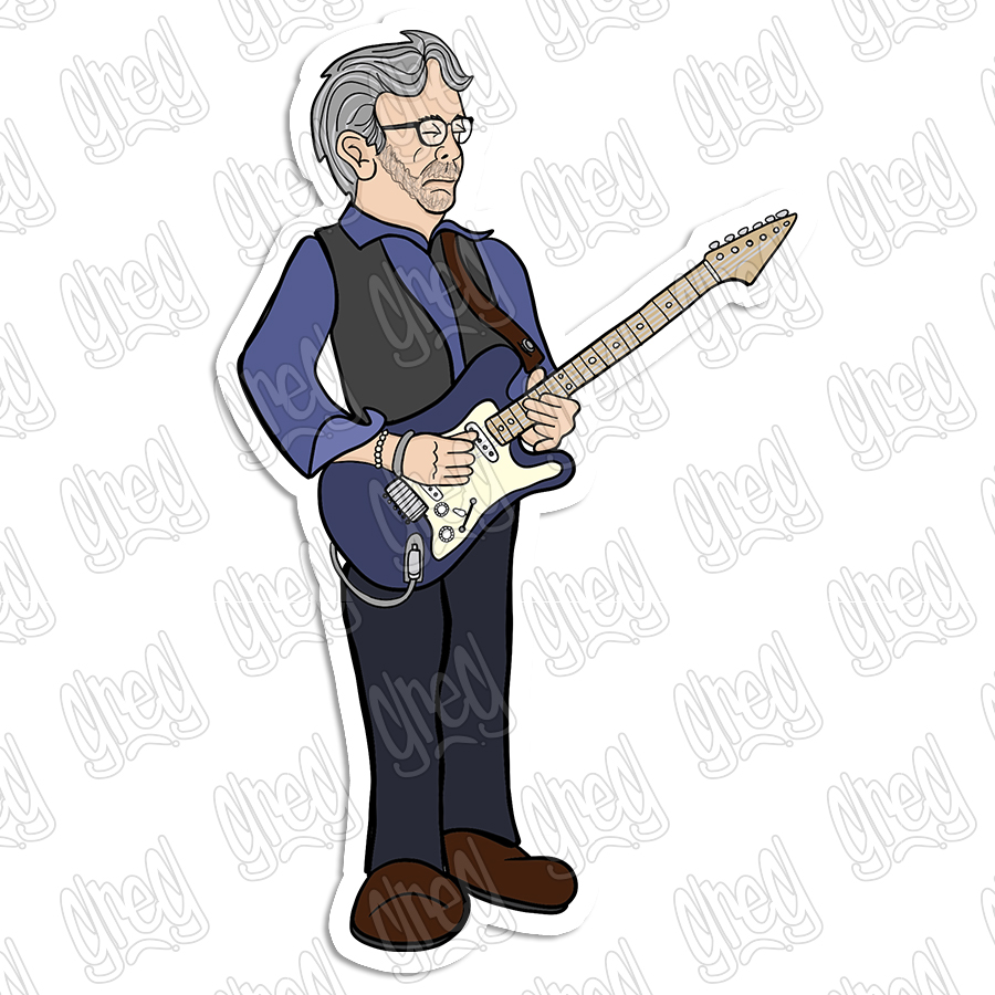 Eric Clapton Cartoon by Greg Culver