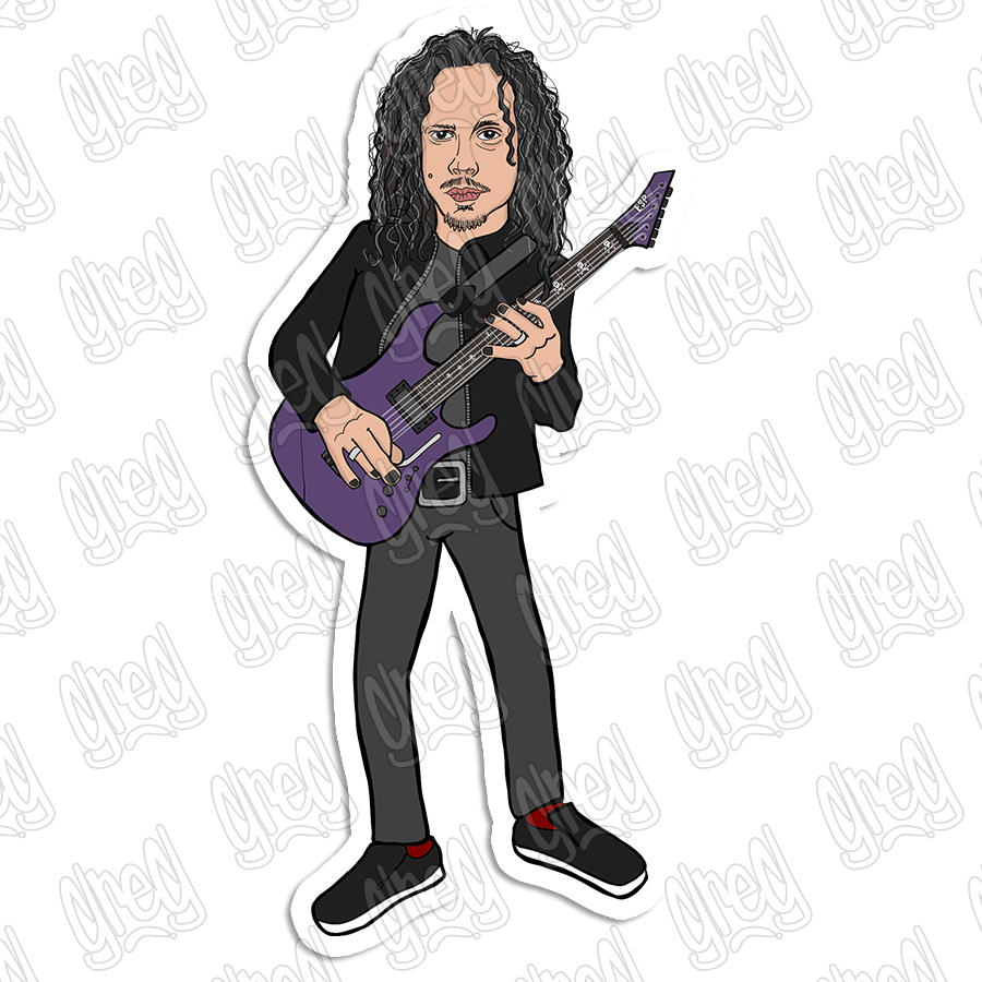 Kirk Hammett cartoon by Greg Culver