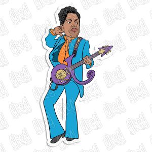 Prince cartoon sticker by Greg Culver and Hot Wing Designs.