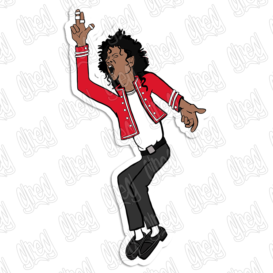 Michael Jackson Sticker | Hot Wing Designs