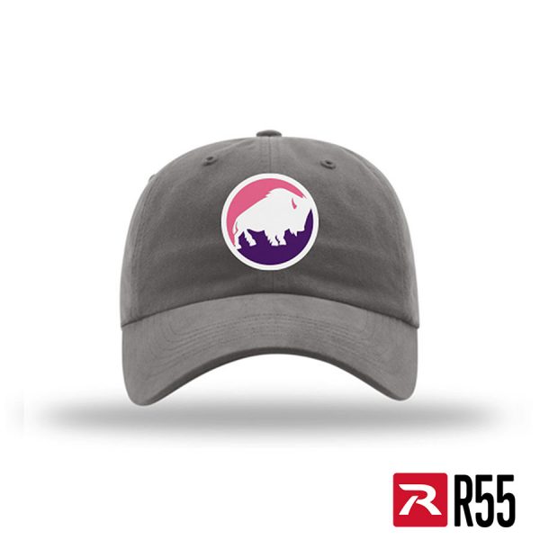 The Buffalo League PRETTY GREY ROUND cap