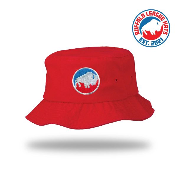 Buffalo League Bucket Hat in Red