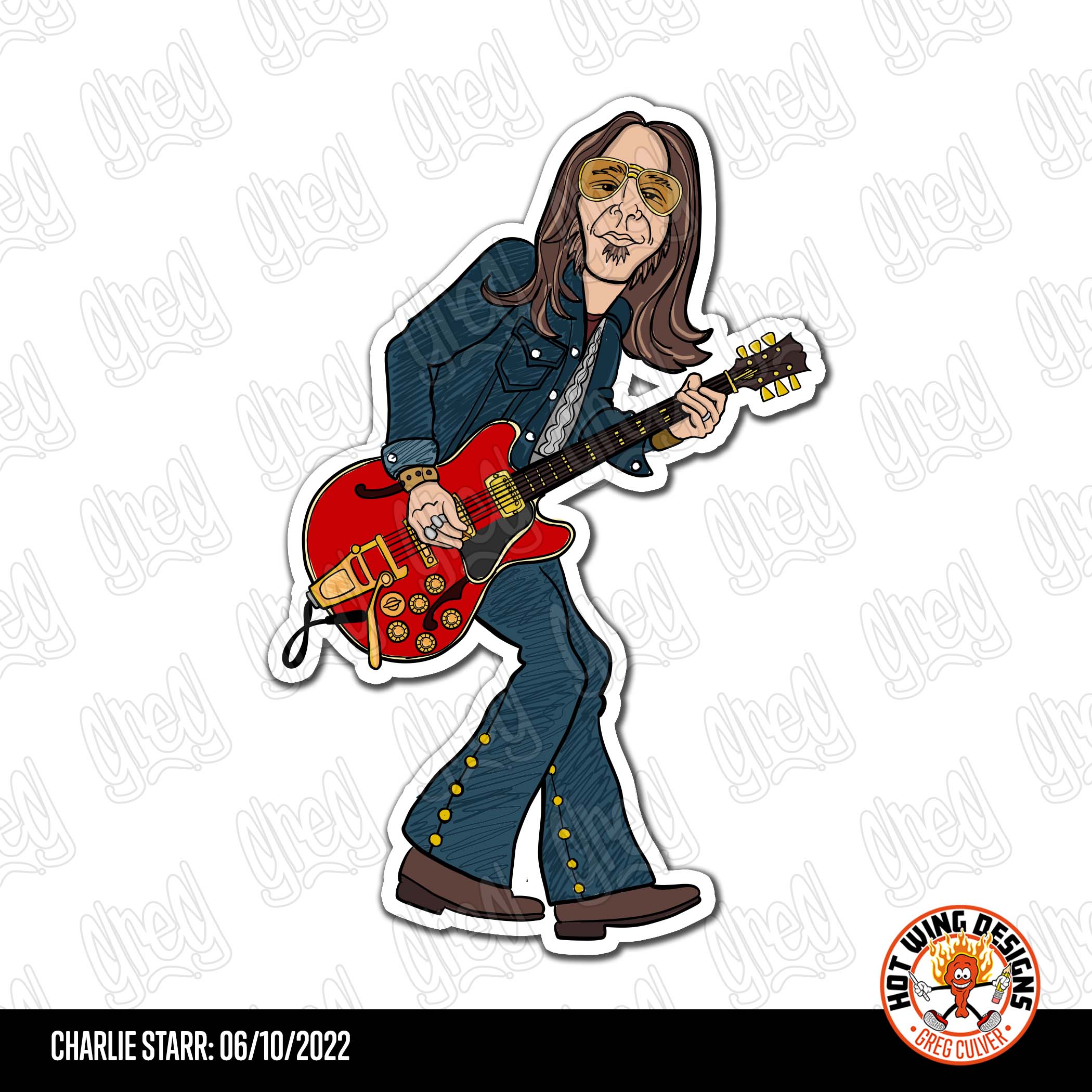 Charlie Starr Cartoon by Hot Wing Designs