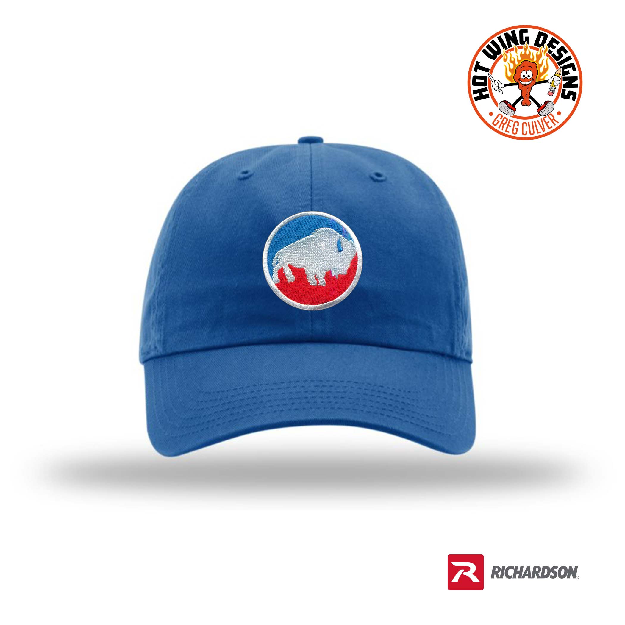 The Buffalo League 320 Royal OG hat.