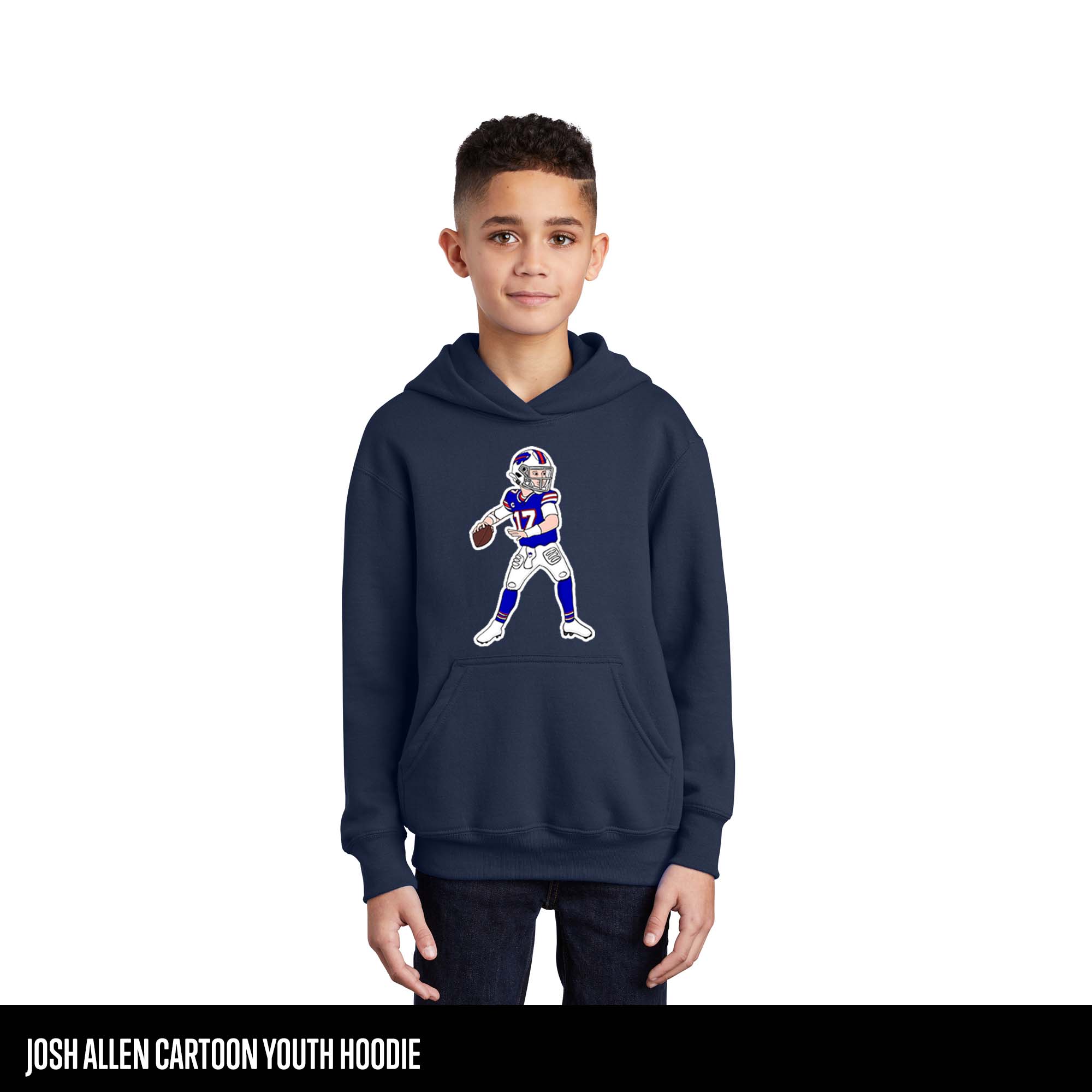 Youth Josh Allen hoodie by Hot Wing Designs