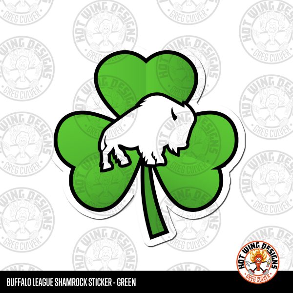 Buffalo League Shamrock sticker Green