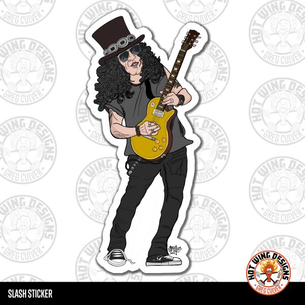 Slash cartoon sticker by Greg Culver and Hot Wing Designs