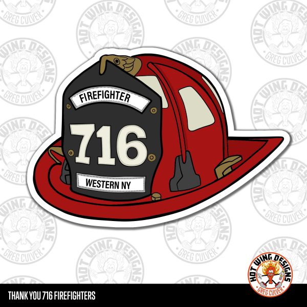 716 Fireman Helmet Sticker