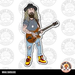 Mihali Savoulidis cartoon sticker by Greg Culver and Hot Wing Designs